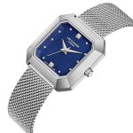 Γυναικείο ρολόι Lee Cooper LC08027.390 με ασημί μπρασελέ και μπλε καντράν