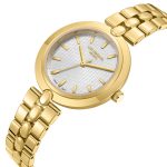 Γυναικείο ρολόι Lee Cooper LC08057.130 με χρυσό μπρασελέ και ασημί καντράν