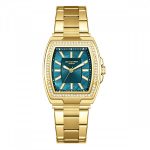 Γυναικείο ρολόι Lee Cooper LC08058.170 με χρυσό μπρασελέ και πετρόλ καντράν