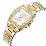 Γυναικείο ρολόι Lee Cooper LC08058.220 με δίχρωμο μπρασελέ και λευκό καντράν