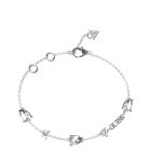 GUESS STEEL WONDERLIGHTS JUBB04410JWRHL Βραχιόλι Ασημένιο Με Πέτρες Και Λογότυπο