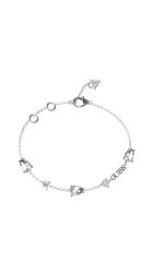 GUESS STEEL WONDERLIGHTS JUBB04410JWRHL Βραχιόλι Ασημένιο Με Πέτρες Και Λογότυπο