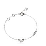 GUESS STEEL WONDERLIGHTS JUBB04414JWRHL Βραχιόλι Ασημένιο Με Πέτρα Και Λογότυπο