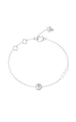 GUESS STEEL CALYPSO JUBB04456JWRHL Βραχιόλι Ασημένιο Με Πέτρα Και Λογότυπο