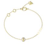 GUESS STEEL CALYPSO JUBB04456JWYGL Βραχιόλι Χρυσό Με Πέτρα Και Λογότυπο