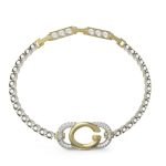 GUESS STEEL OH MY G JUBB04508JWYGL Βραχιόλι Χρυσό Με Λογότυπο Με Πέτρες