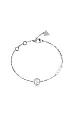 GUESS STEEL TINY DANCER JUBB04644JWRHL Βραχιόλι Ασημένιο Με Σχέδιο Με Λογότυπο