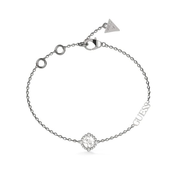 GUESS STEEL TINY DANCER JUBB04644JWRHL Βραχιόλι Ασημένιο Με Σχέδιο Με Λογότυπο