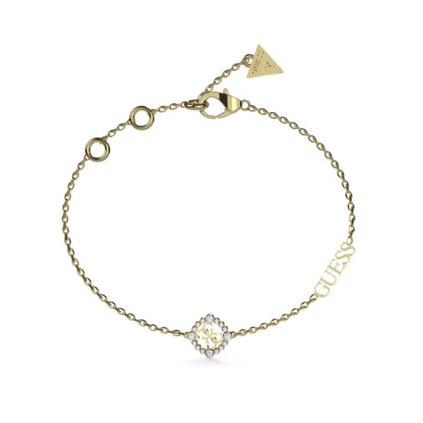 GUESS STEEL TINY DANCER JUBB04644JWYGL Βραχιόλι Χρυσό Με Σχέδιο Με Λογότυπο