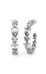 GUESS STEEL WONDERLIGHTS JUBE04409JWRHT/U Ασημένιοι Κρίκοι Με Καρδιές
