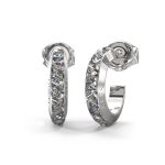 GUESS STEEL TRINITY JUBE04573JWRHT/U Ασημένιοι Κρίκοι Με Πέτρες