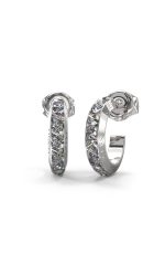 GUESS STEEL TRINITY JUBE04573JWRHT/U Ασημένιοι Κρίκοι Με Πέτρες