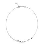 GUESS STEEL WONDERLIGHTS JUBN04404JWRHT/U Κολιέ Ασημένιο Με Πέτρες Και Λογότυπο
