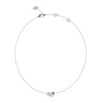GUESS STEEL WONDERLIGHTS JUBN04413JWRHT/U Κολιέ Ασημένιο Με Πέτρα Και Λογότυπο