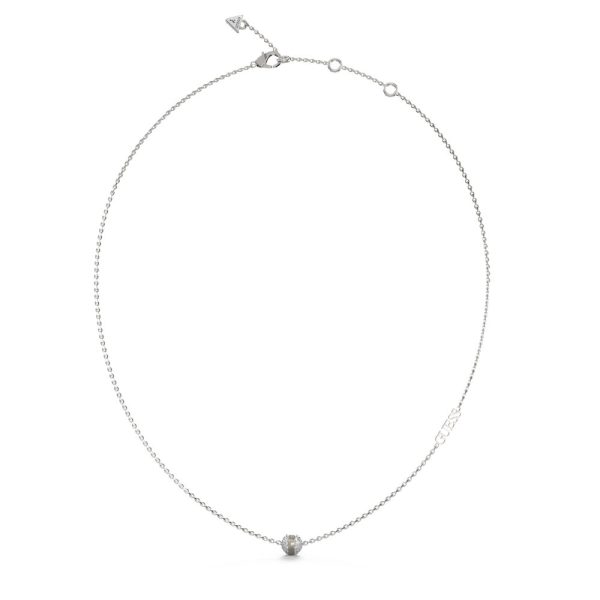 GUESS STEEL CALYPSO JUBN04455JWRHT/U Κολιέ Ασημένιο Με Σχέδιο