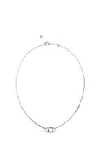 GUESS STEEL OH MY G JUBN04509JWRHT/U Κολιέ Ασημένιο Με Λογότυπα Και Πέτρες
