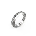 GUESS STEEL TRINITY JUBR04575JWRH-No.54 Δαχτυλίδι Ασημένιο Με Πέτρες