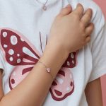 Ασημένιο βραχιόλι Marea με σχέδιο ροζ καρδούλα