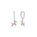 Ασημένια παιδικά σκουλαρίκια Marea με χρωματιστό σκυλάκι
