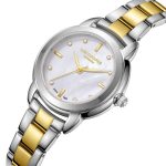 Γυναικείο ρολόι Lee Cooper LC08024.220 με δίχρωμο μπρασελέ και λευκό φίλντισι καντράν