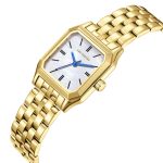 Γυναικείο ρολόι Lee Cooper LC08120.120 με χρυσό μπρασελέ και λευκό φίλντισι καντράν