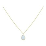 Χρυσό κολιέ Κ14 σε σχήμα πουάρ διακοσμημένο με φίλντισι