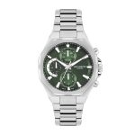 Ανδρικό ρολόι Lee Cooper LC07971.370 με ασημί μπρασελέ και πράσινο καντράν