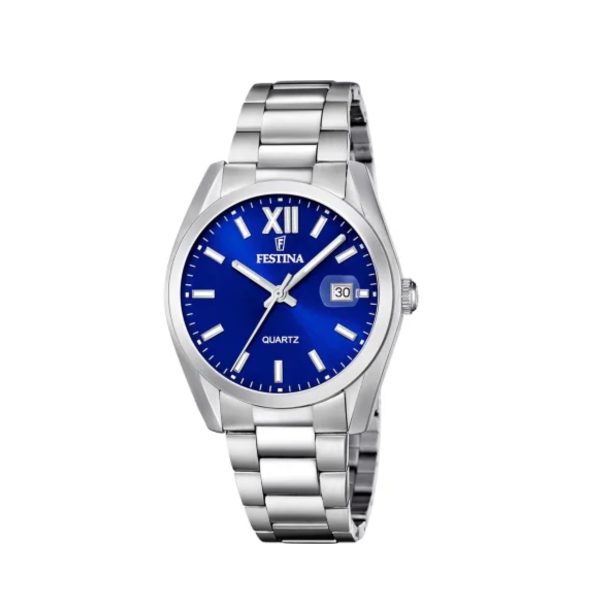 Ρολόι Festina F20707/4 από ανοξείδωτο ατσάλι με μπλε καντράν
