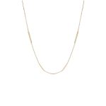 Χρυσό κολιέ Κ14 διακομημένο με επτά λουστρέ πλακάκια