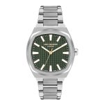 Ανδρικό ρολόι Lee Cooper LC07984.370 με ασημί μπρασελέ και πράσινο καντράν