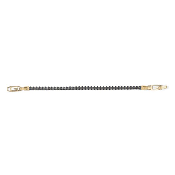 GUESS STEEL PARADISE JUBB05141JWYGBKT/U Βραχιόλι Χρυσό Με Μαύρες Πέτρες