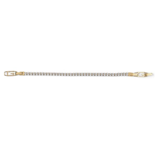 GUESS STEEL PARADISE JUBB05141JWYGT/U Βραχιόλι Χρυσό Με Άσπρες Πέτρες