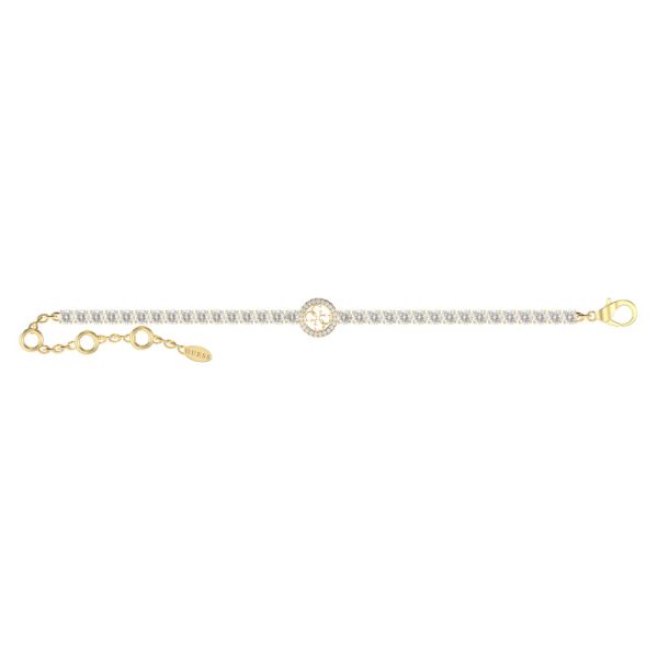 GUESS STEEL PARADISE JUBB05142JWYGL Βραχιόλι Χρυσό Με Πέτρες Και Σχέδιο