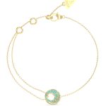 GUESS STEEL BLOOMING SUMMER JUBB05227JWYGAQL Βραχιόλι Χρυσό Με Σχέδιο Με Γαλάζιες Πέτρες