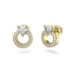 GUESS STEEL M’AMA NON M’AMA JUBE04664JWYGT/U Σκουλαρίκια Χρυσά Με Πέτρες