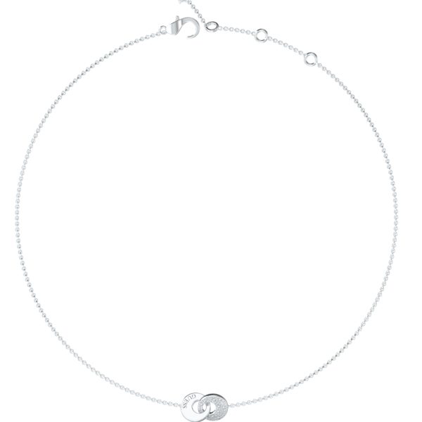 GUESS STEEL BLOOMING SUMMER JUBN05219JWRHT/U Κολιέ Ασημένιο Με Σχέδιο Με Πέτρες