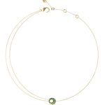 GUESS STEEL BLOOMING SUMMER JUBN05226JWYGGNT/U Κολιέ Χρυσό Με Πράσινες Πέτρες
