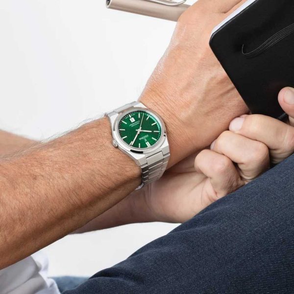 Ρολόι Festina F20051/5 ελβετικό με λευκό μπρασελέ και πράσινο καντράν