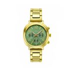 Γυναικείο ρολόι VOGUE COLETTE 2020615146 με χρυσό μπρασελέ και πράσινο καντράν