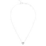 GUESS STEEL BELOVED JUBN05018JWRHT/U Κολιέ Ασημένιο Με Καρδιά Με Πέτρες