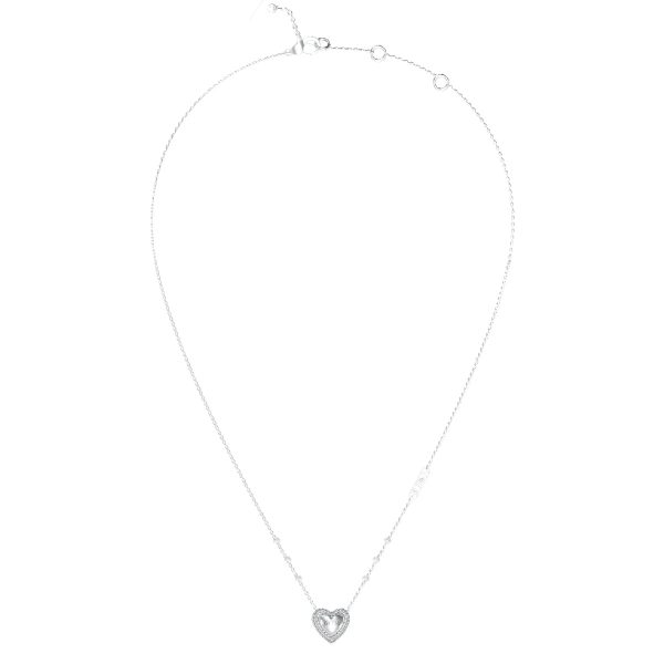 GUESS STEEL BELOVED JUBN05018JWRHT/U Κολιέ Ασημένιο Με Καρδιά Με Πέτρες