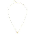 GUESS STEEL BELOVED JUBN05018JWYGT/U Κολιέ Χρυσό Με Καρδιά Με Πέτρες