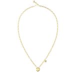 GUESS STEEL CRAZY IN LOVE JUBN05216JWYGT/U Κολιέ Χρυσό Με Καρδιά