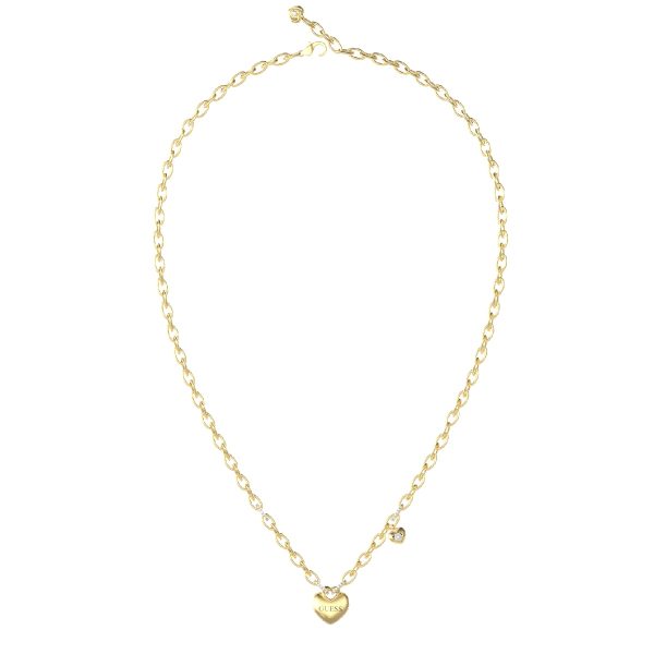 GUESS STEEL CRAZY IN LOVE JUBN05216JWYGT/U Κολιέ Χρυσό Με Καρδιά