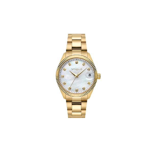 Γυναικείο ρολόι VOGUE REINA MINI 2020614343 με χρυσό μπρασελέ και φίλντισι καντράν