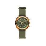 Γυναικείο ρολόι VOGUE COLETTE 2020614941 με καφέ ταρταρούγα και βαθύ πράσινο nato λουρί