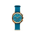 Γυναικείο ρολόι VOGUE COLETTE 2020614943 με καφέ ταρταρούγα και μπλε electric nato λουρί