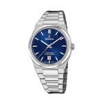 Ρολόι Festina F20051/4 ελβετικό με λευκό μπρασελέ και μπλε καντράν