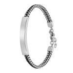 Ανδρικό ατσάλινο βραχιόλι - ταυτότητα Marea C00103-410 ασημί με μαύρα στοιχεία