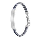 Ανδρικό ατσάλινο βραχιόλι - ταυτότητα Marea C00103-412 ασημί με μπλε στοιχεία